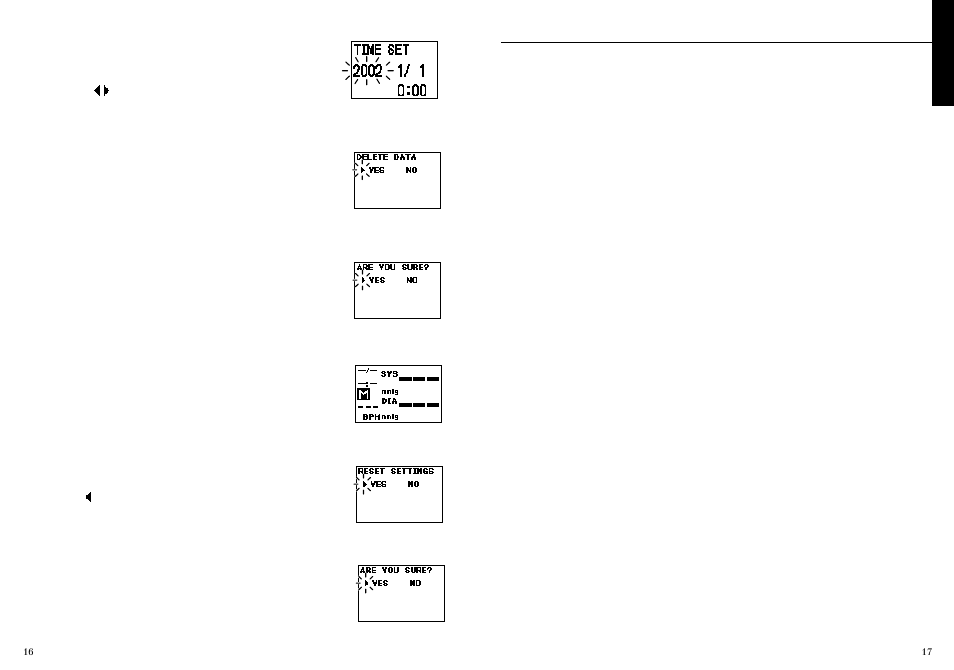 How to use the computer interface, Time, Delete data | Reset settings | Omron INTELLI 637IT User Manual | Page 9 / 13