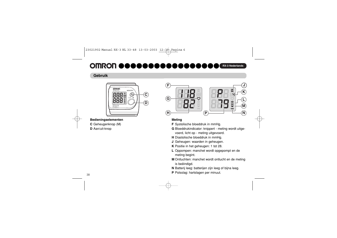 Omron RX-3 User Manual | Page 39 / 97