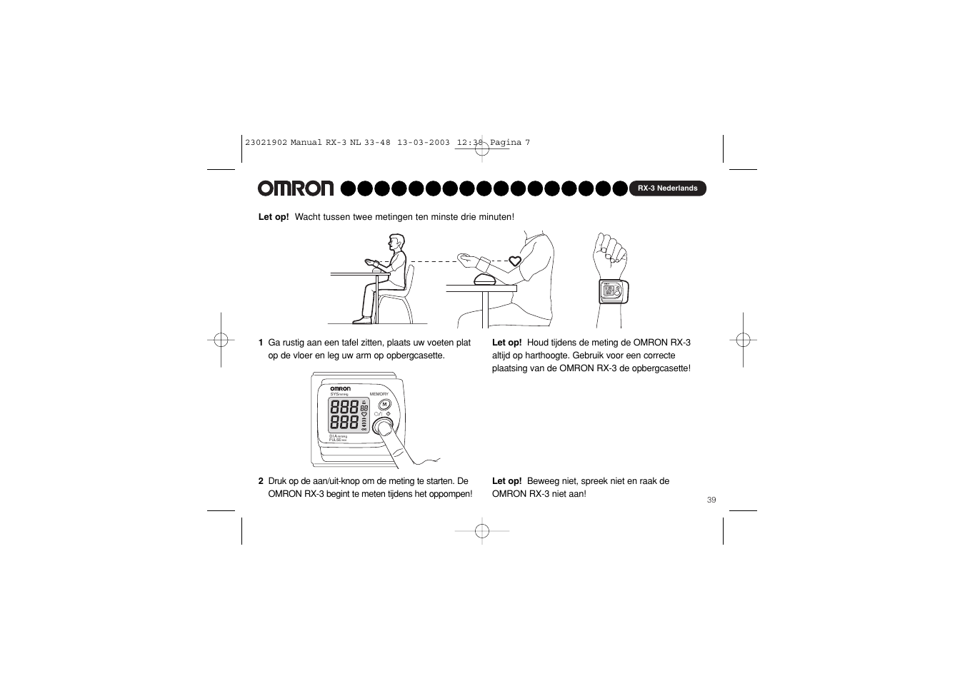Omron RX-3 User Manual | Page 40 / 97
