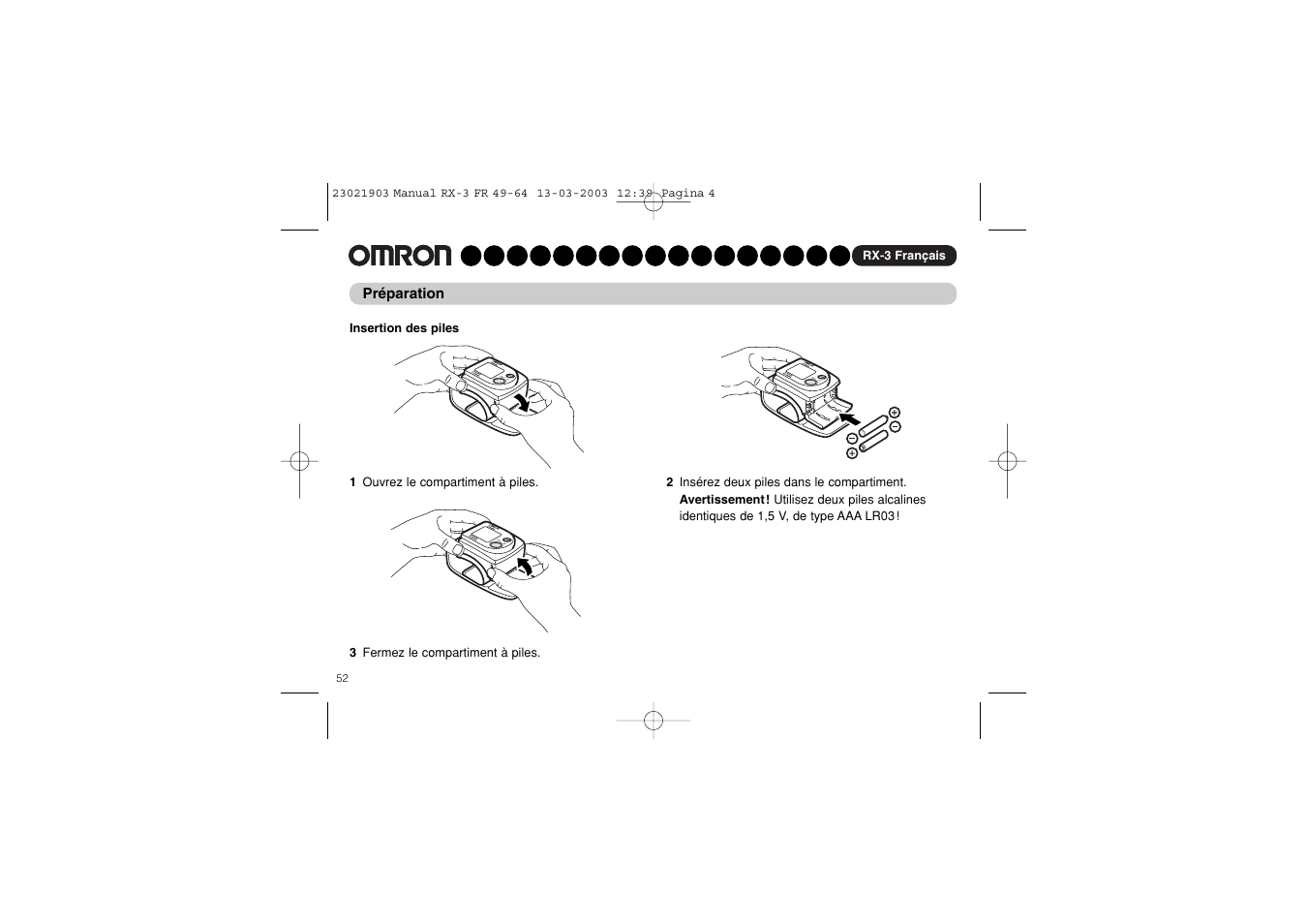 Omron RX-3 User Manual | Page 53 / 97