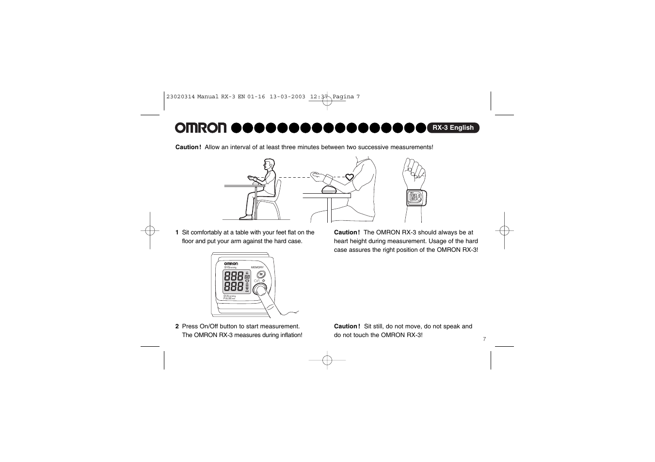 Omron RX-3 User Manual | Page 8 / 97