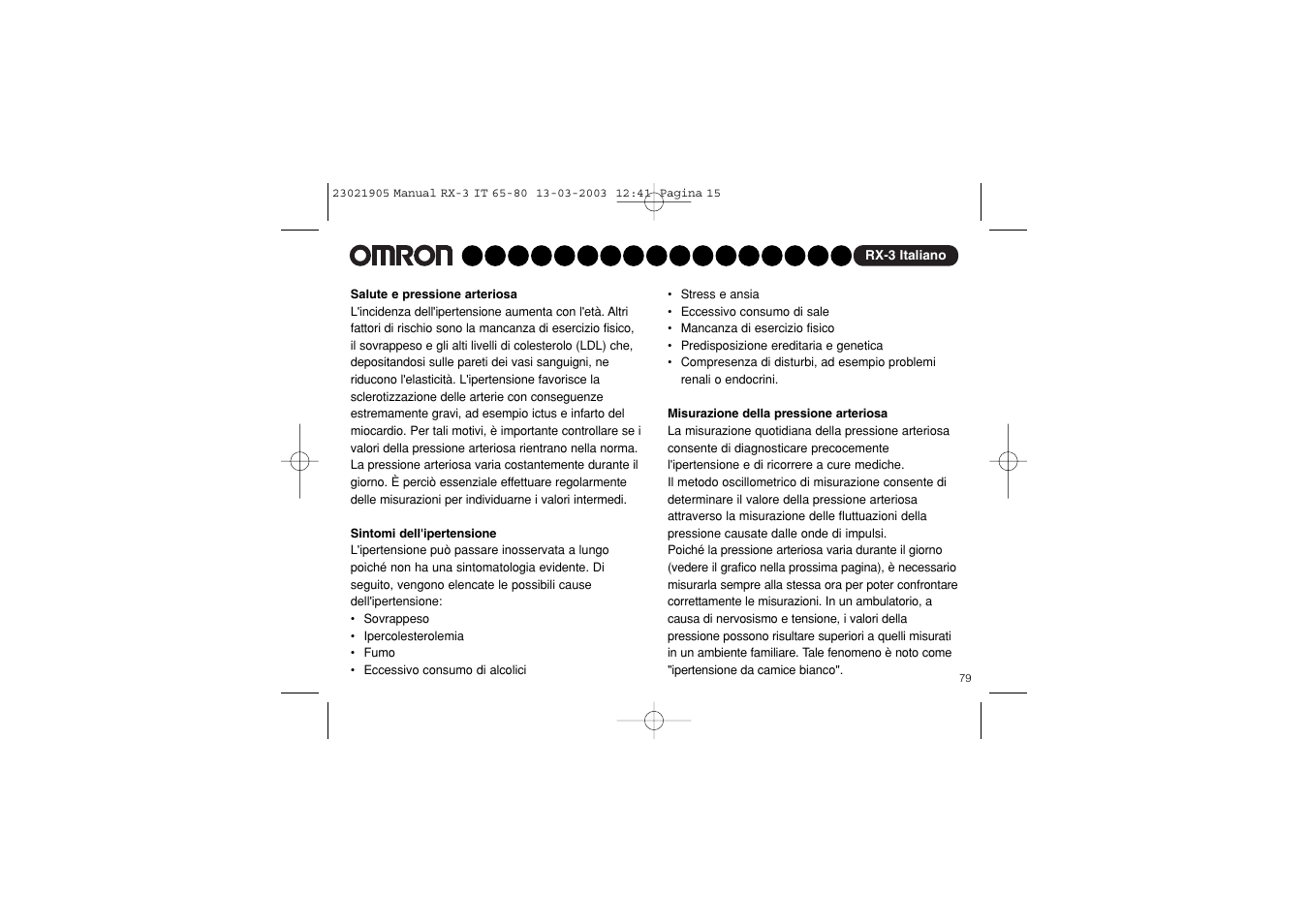 Omron RX-3 User Manual | Page 80 / 97