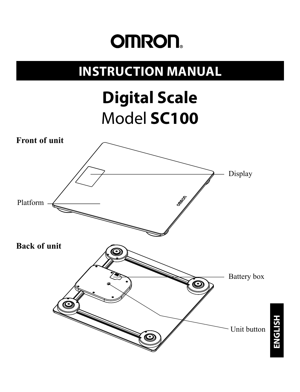 Omron SC100 User Manual | 14 pages