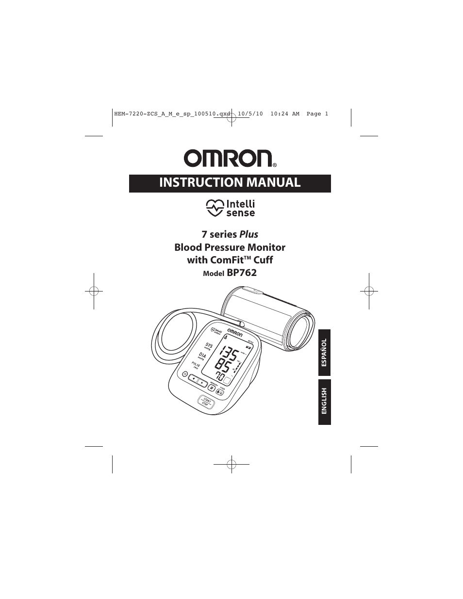 Omron BP762 User Manual | 40 pages