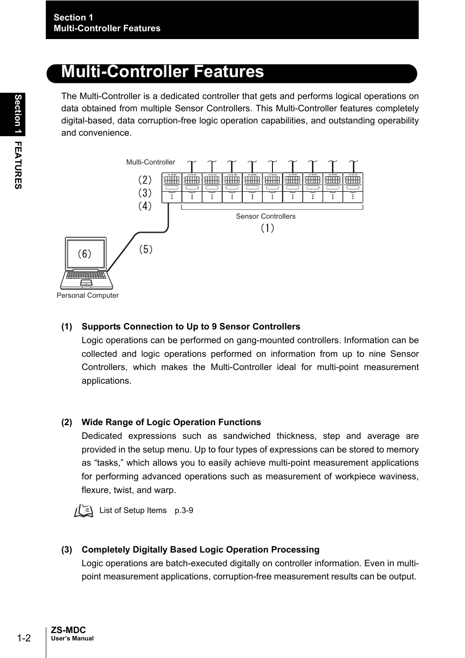 Multi-controller features | Omron ZS-MDC User Manual | Page 16 / 94