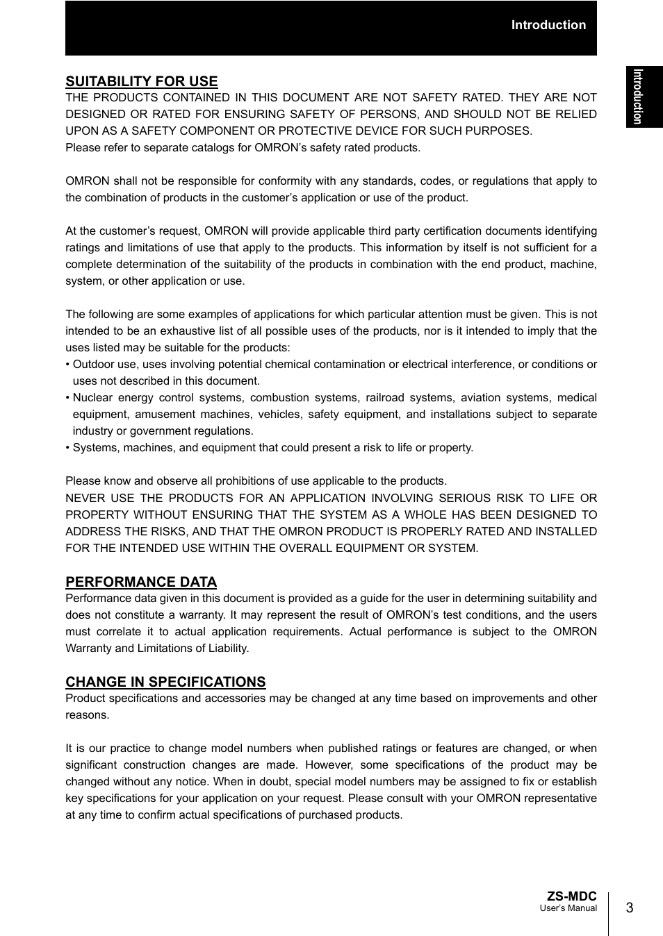 Omron ZS-MDC User Manual | Page 5 / 94