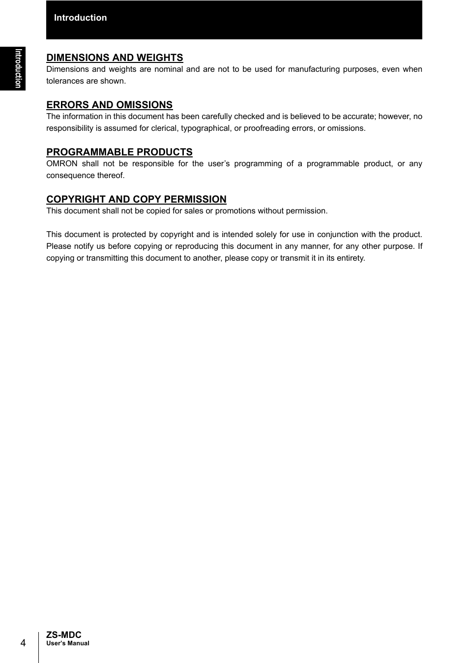 Omron ZS-MDC User Manual | Page 6 / 94