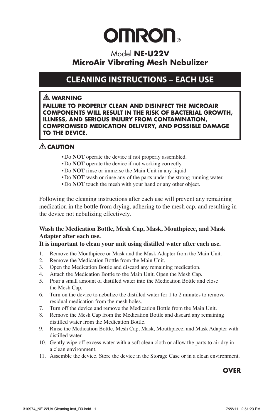 Omron NE-U22V User Manual | 2 pages