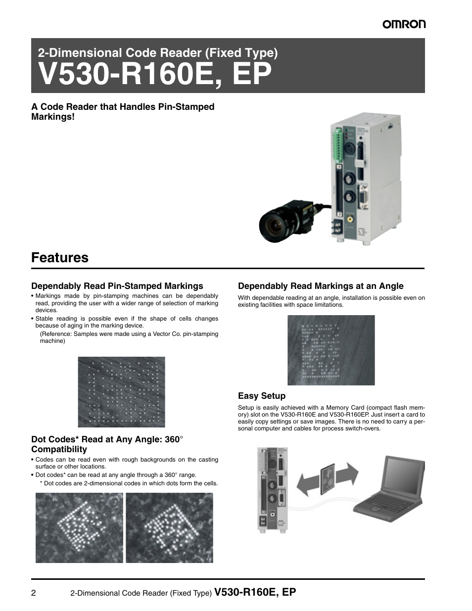 Omron V530-R160E User Manual | 7 pages