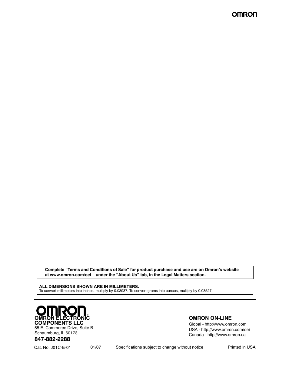 Omron G3M User Manual | Page 8 / 8