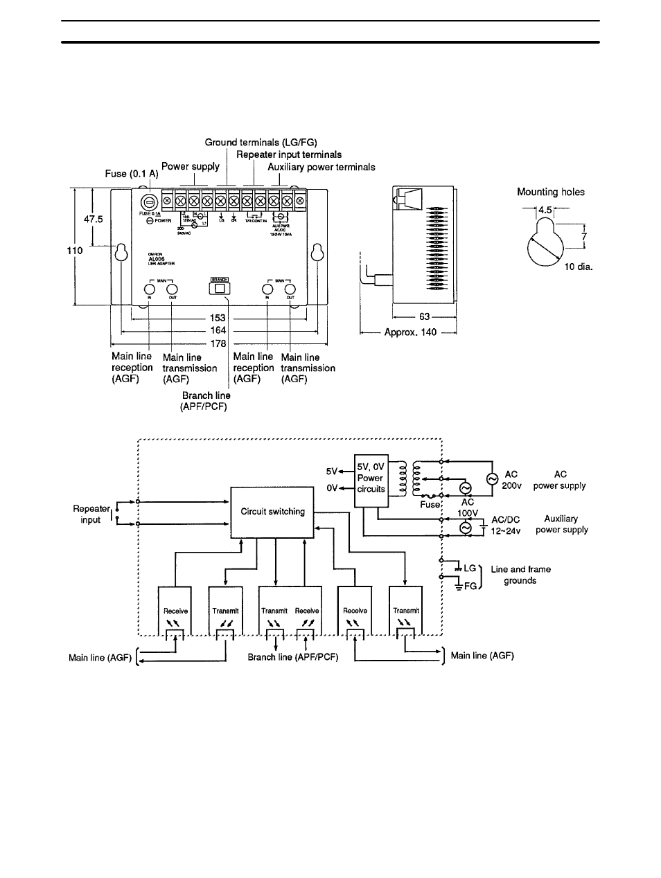 5 link adapter al006-(p)e | Omron C-series User Manual | Page 37 / 43