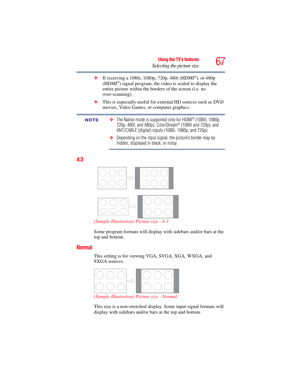 Normal, 3 normal | OxiBrands Integrated High Definition LCD Television 40E220U User Manual | Page 67 / 130