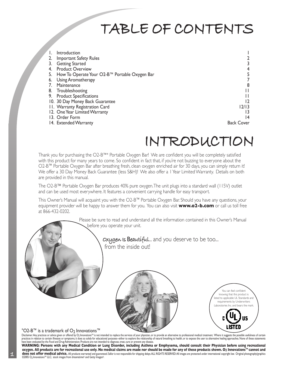O2 Innovations CTA-08 User Manual | Page 2 / 17