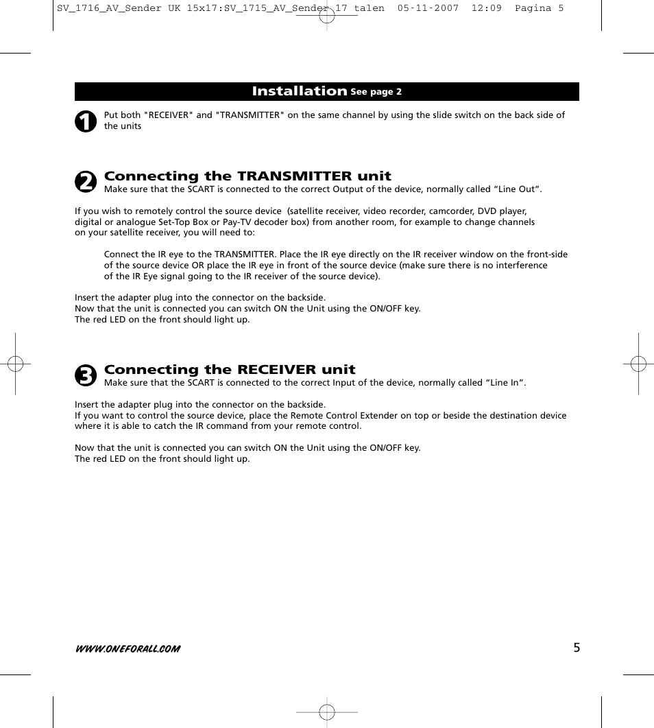 One for All SV-1716 User Manual | Page 5 / 8