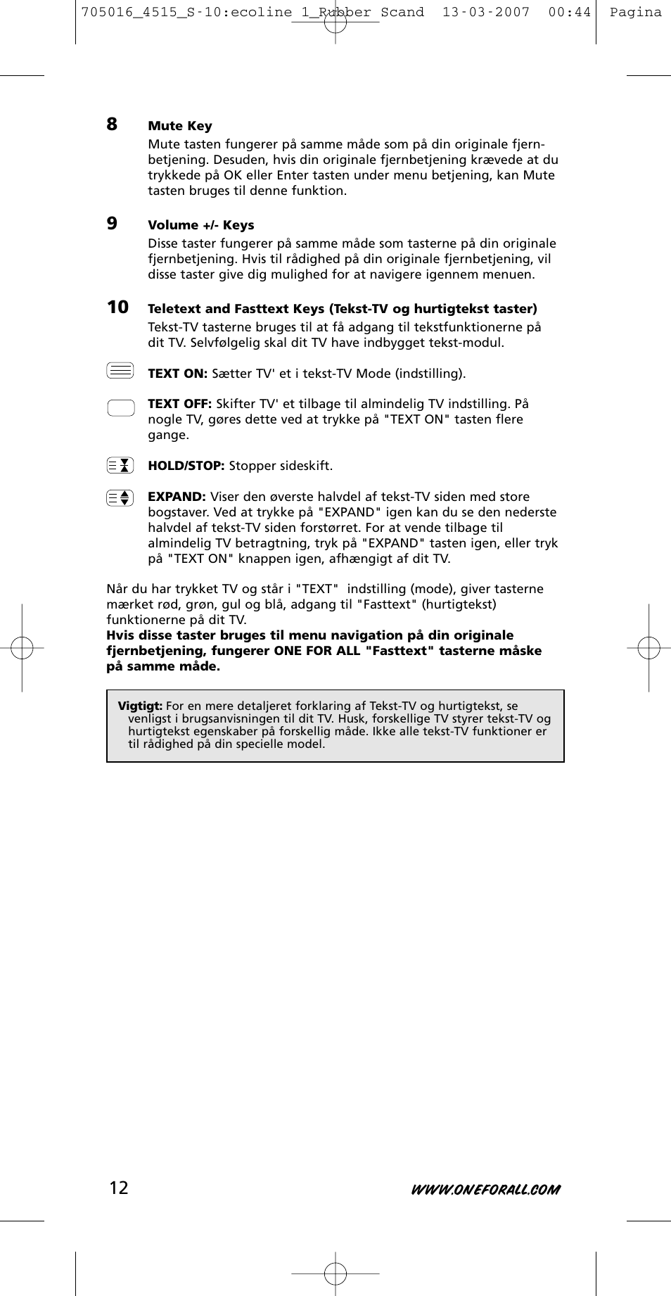 One for All URC-3415 User Manual | Page 12 / 84