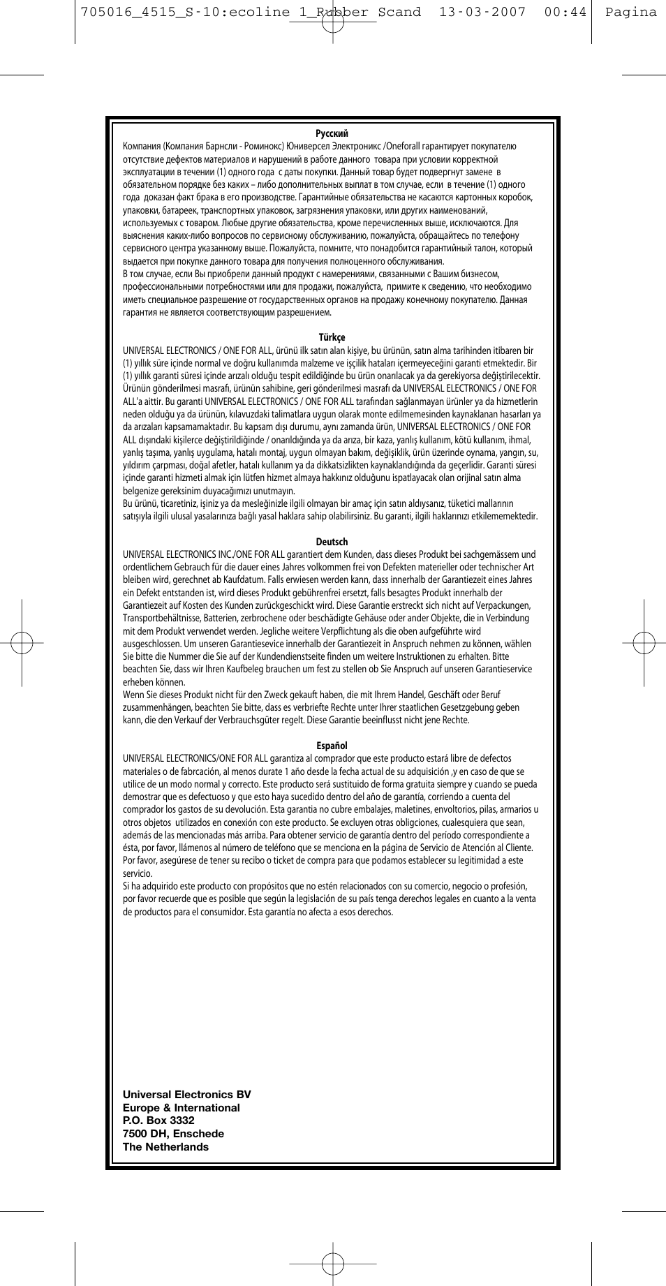 One for All URC-3415 User Manual | Page 83 / 84