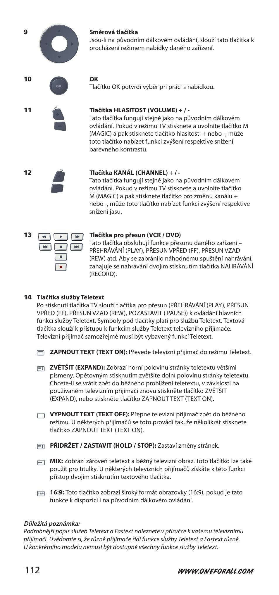 One for All URC-9040 User Manual | Page 112 / 144