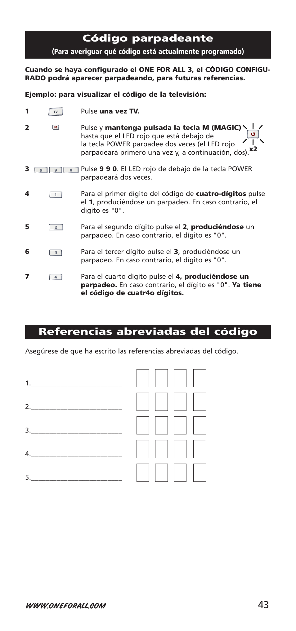 One for All URC-9040 User Manual | Page 43 / 144