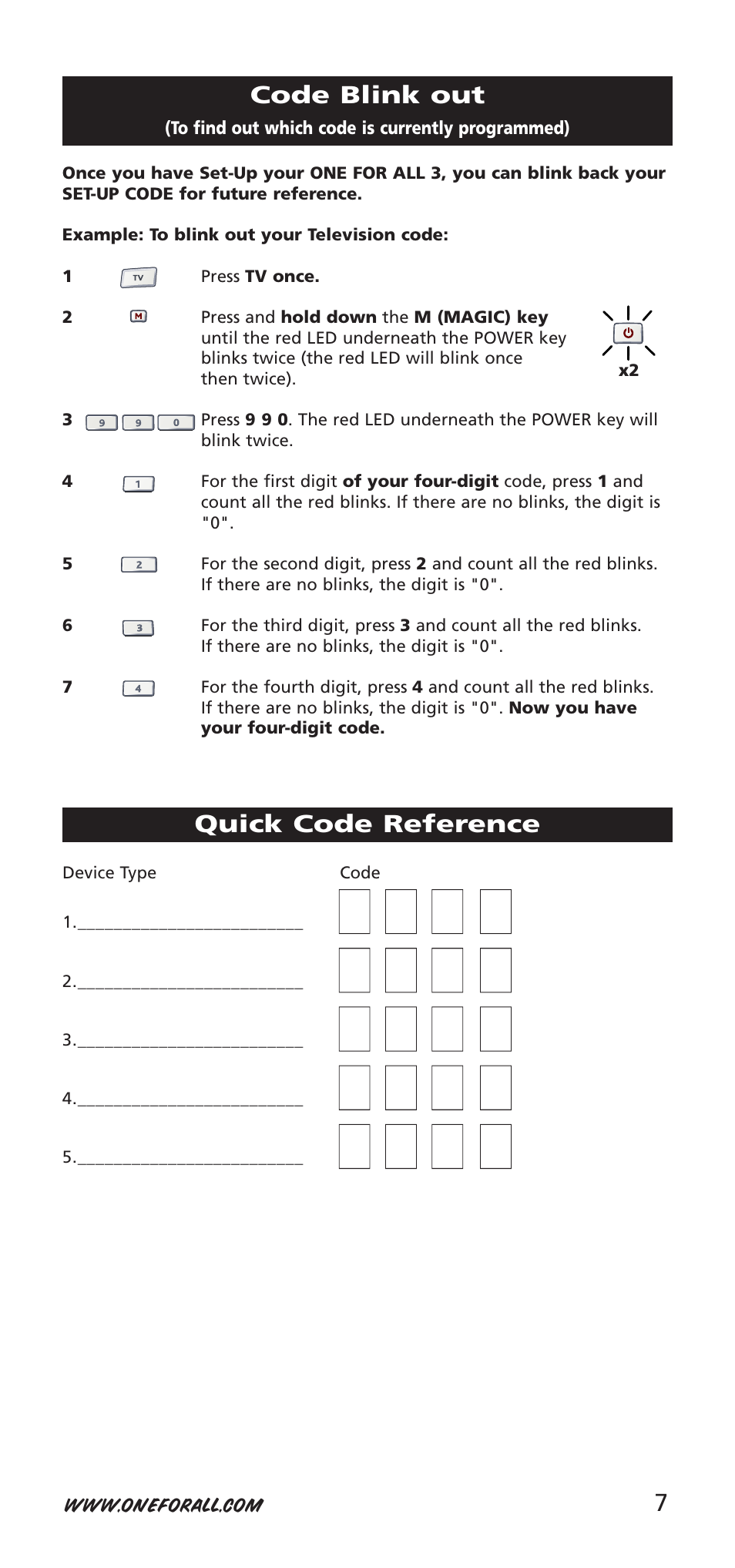 One for All URC-9040 User Manual | Page 7 / 144