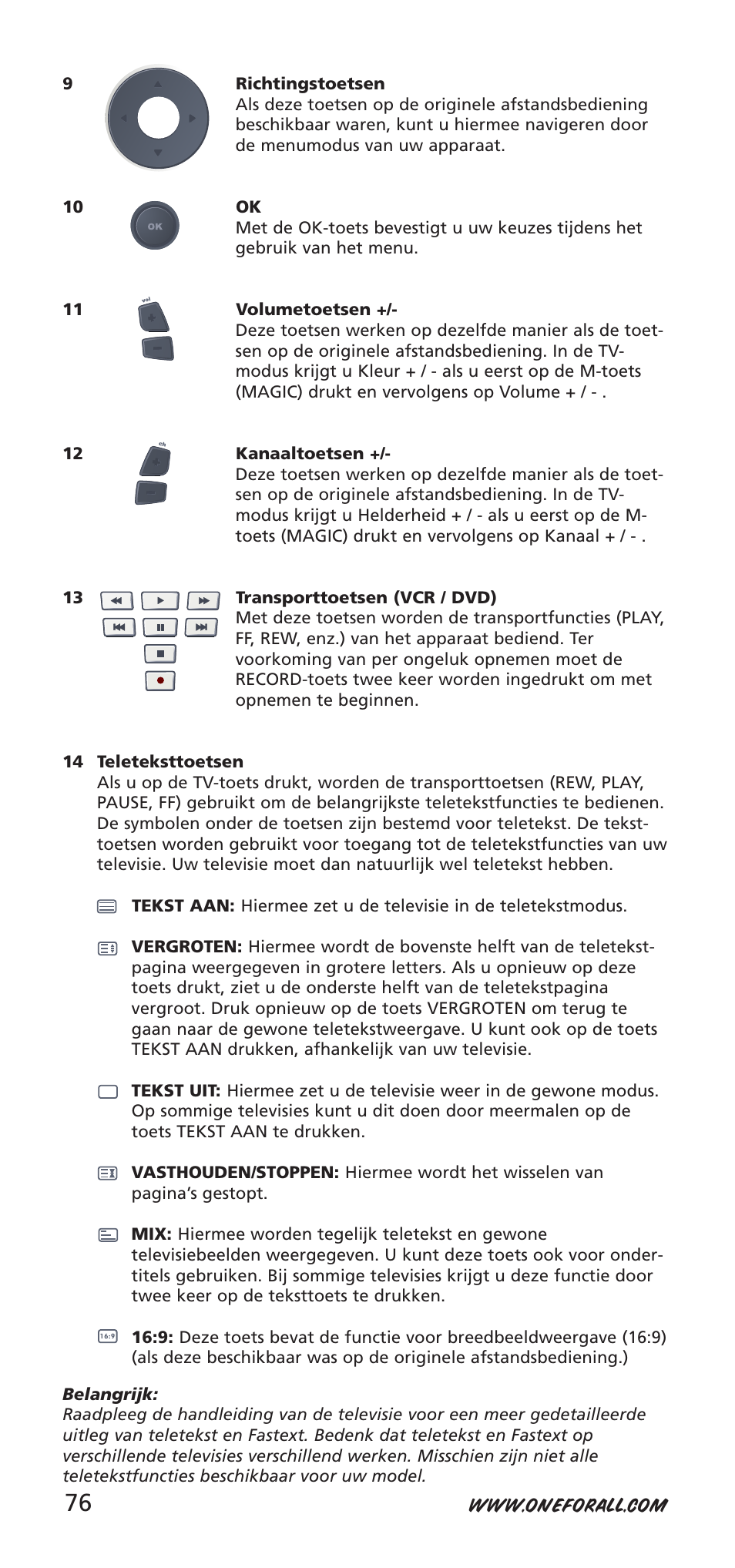 One for All URC-9040 User Manual | Page 76 / 144