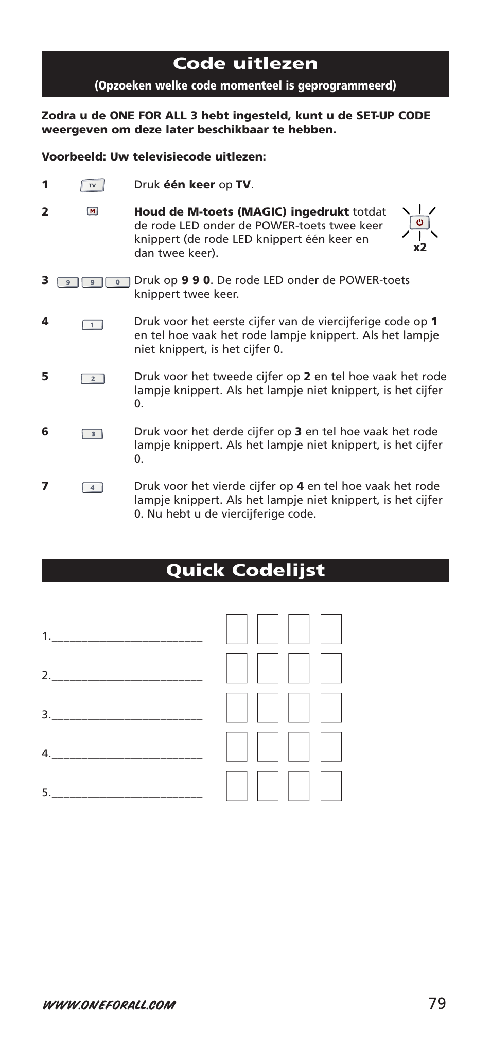 One for All URC-9040 User Manual | Page 79 / 144