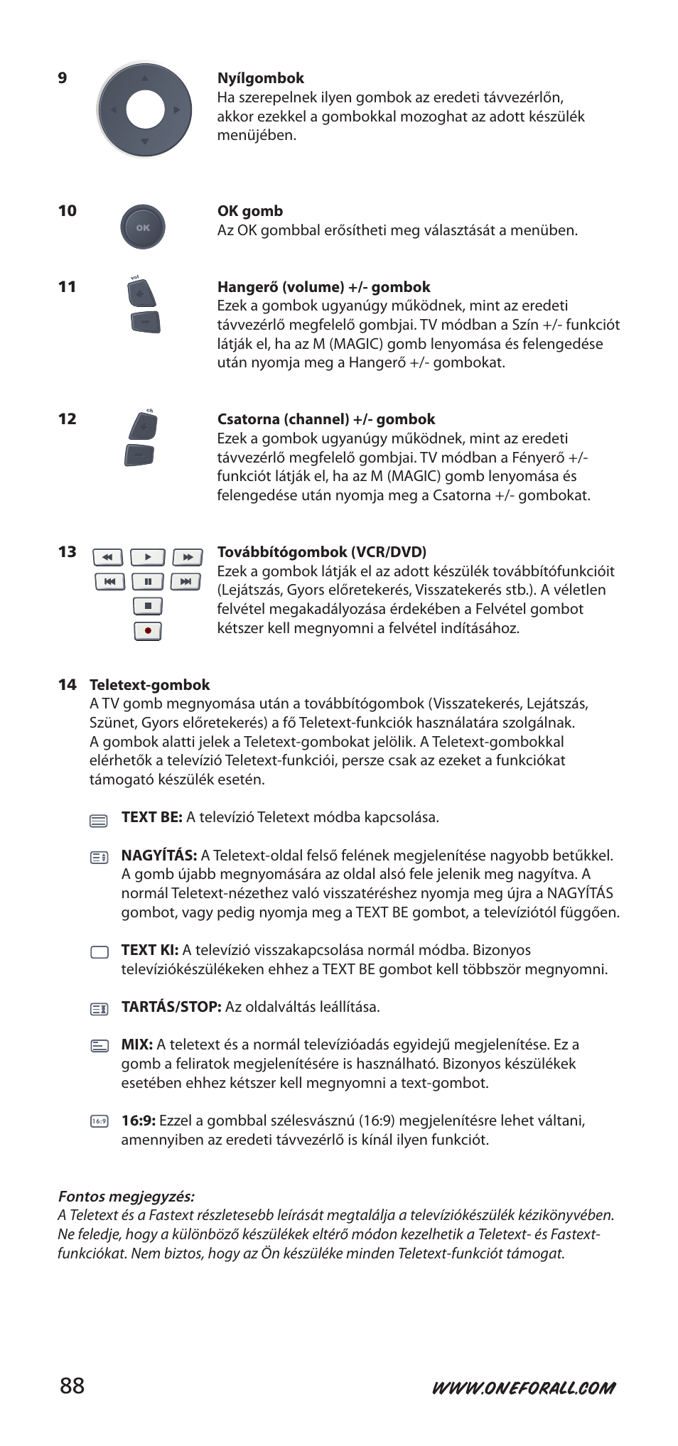 One for All URC-9040 User Manual | Page 88 / 144