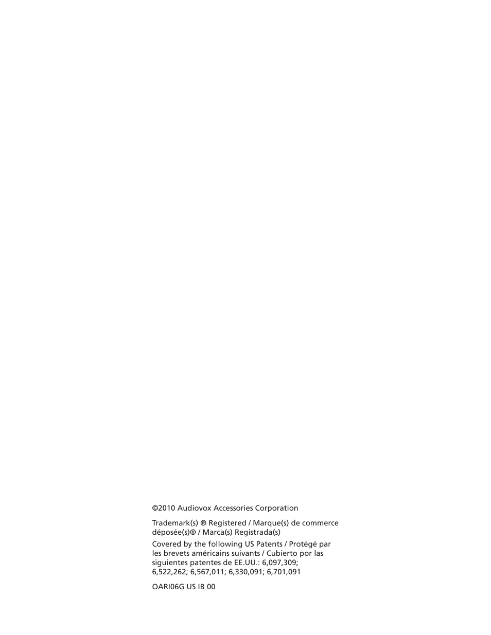 One for All OARI06G User Manual | Page 64 / 66