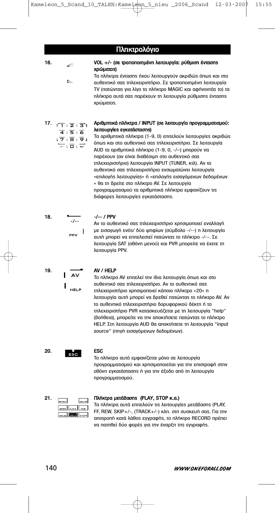 П пл ло ощщъ ъф фп пﬁ ﬁб бииф ф | One for All KAMELEON URC-8305 User Manual | Page 141 / 293