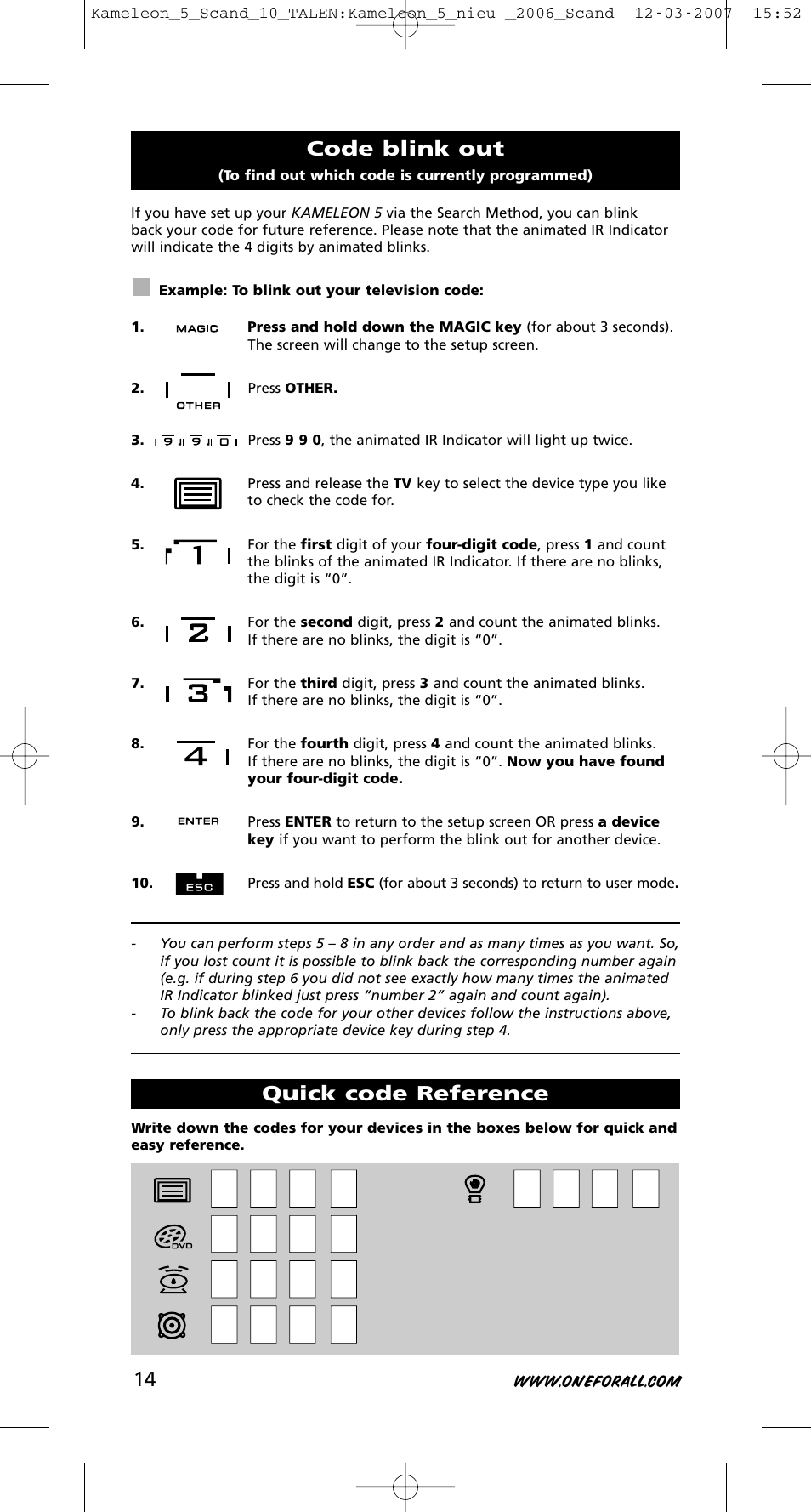 One for All KAMELEON URC-8305 User Manual | Page 15 / 293