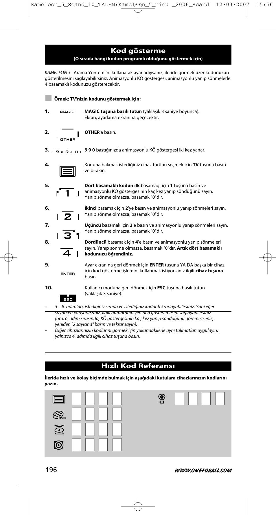 One for All KAMELEON URC-8305 User Manual | Page 197 / 293