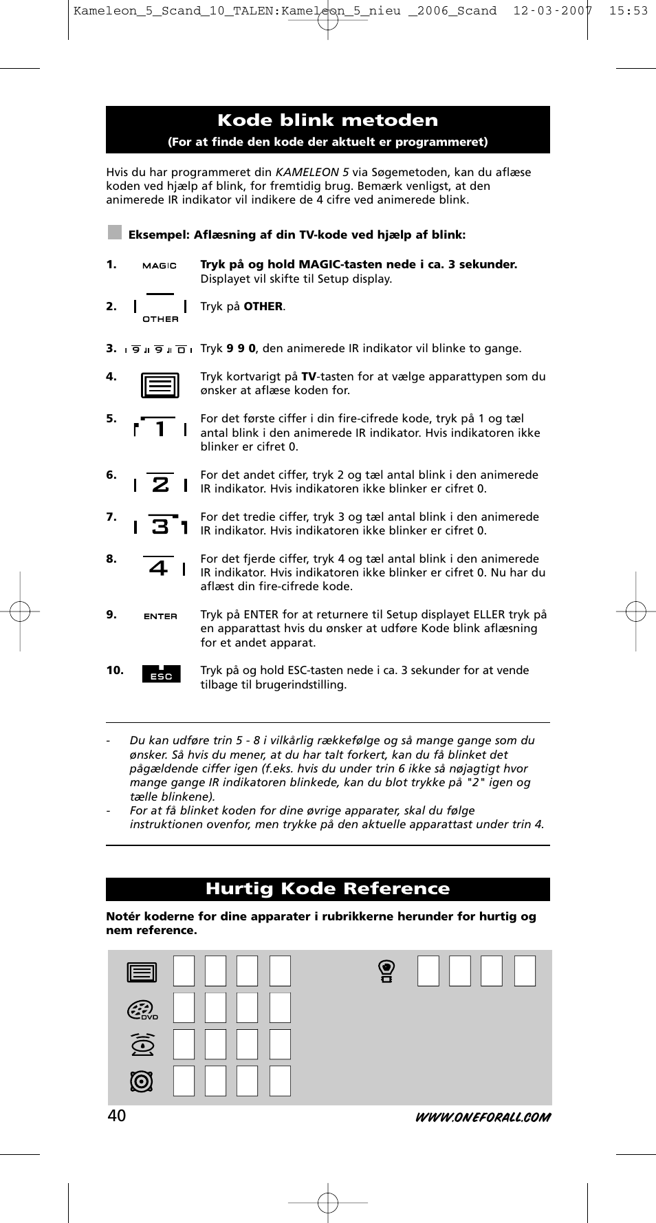 One for All KAMELEON URC-8305 User Manual | Page 41 / 293