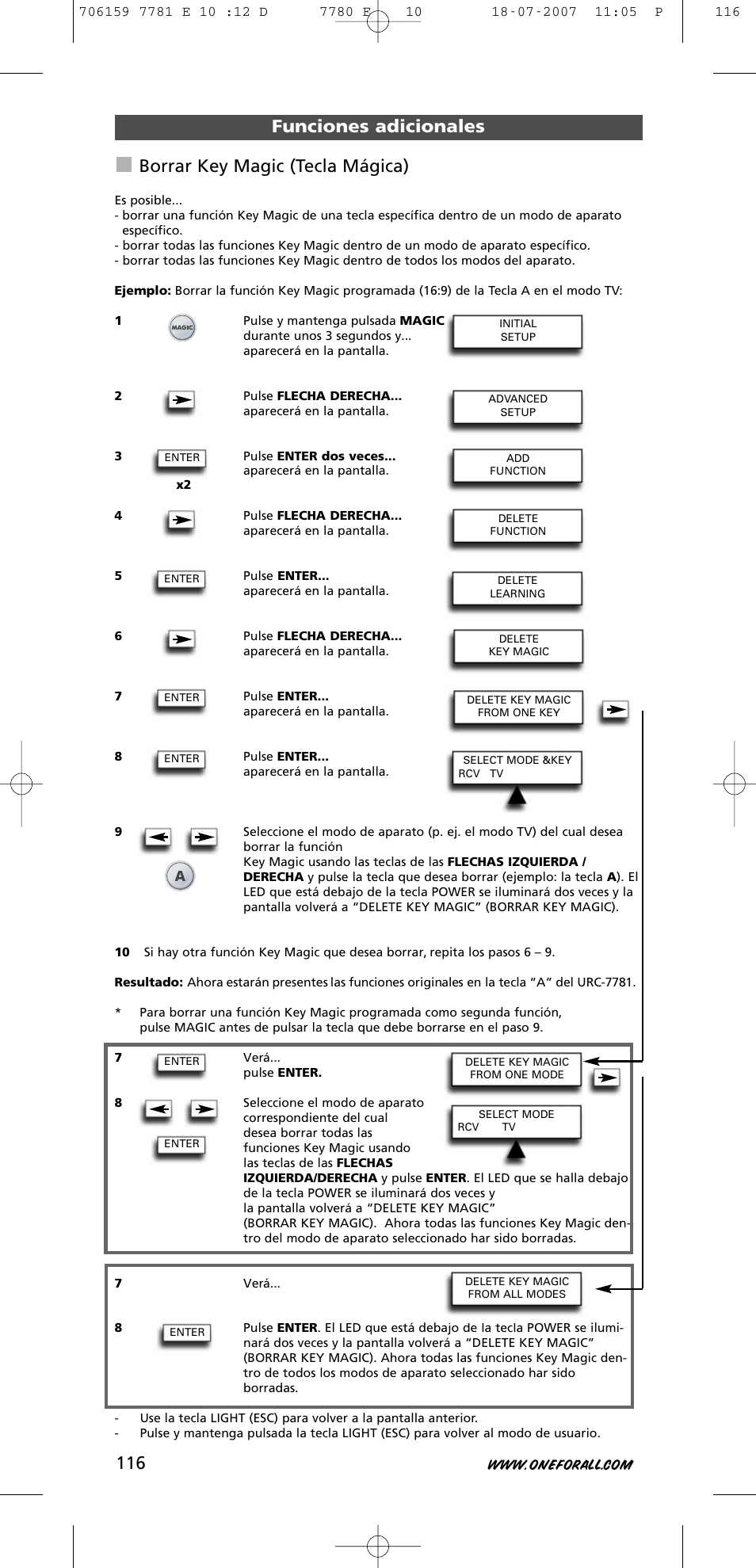 One for All URC-7781 User Manual | Page 117 / 319