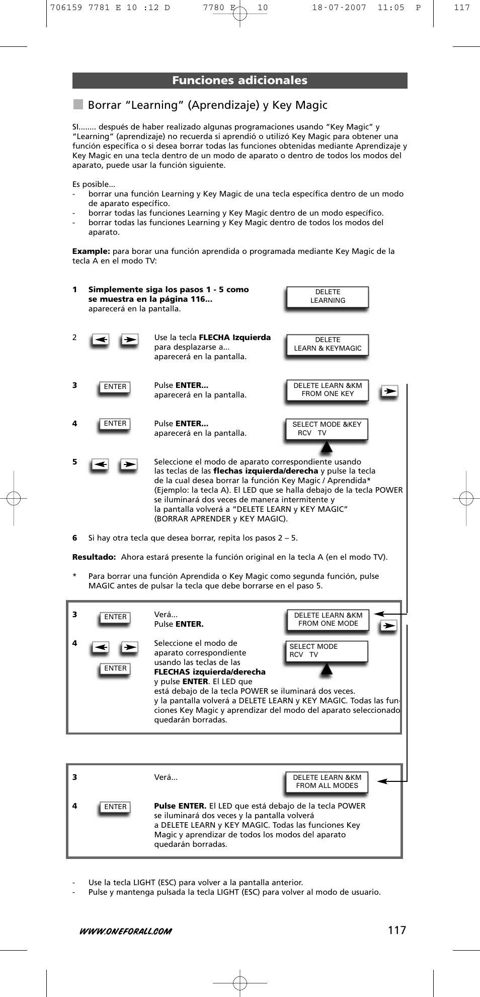 One for All URC-7781 User Manual | Page 118 / 319