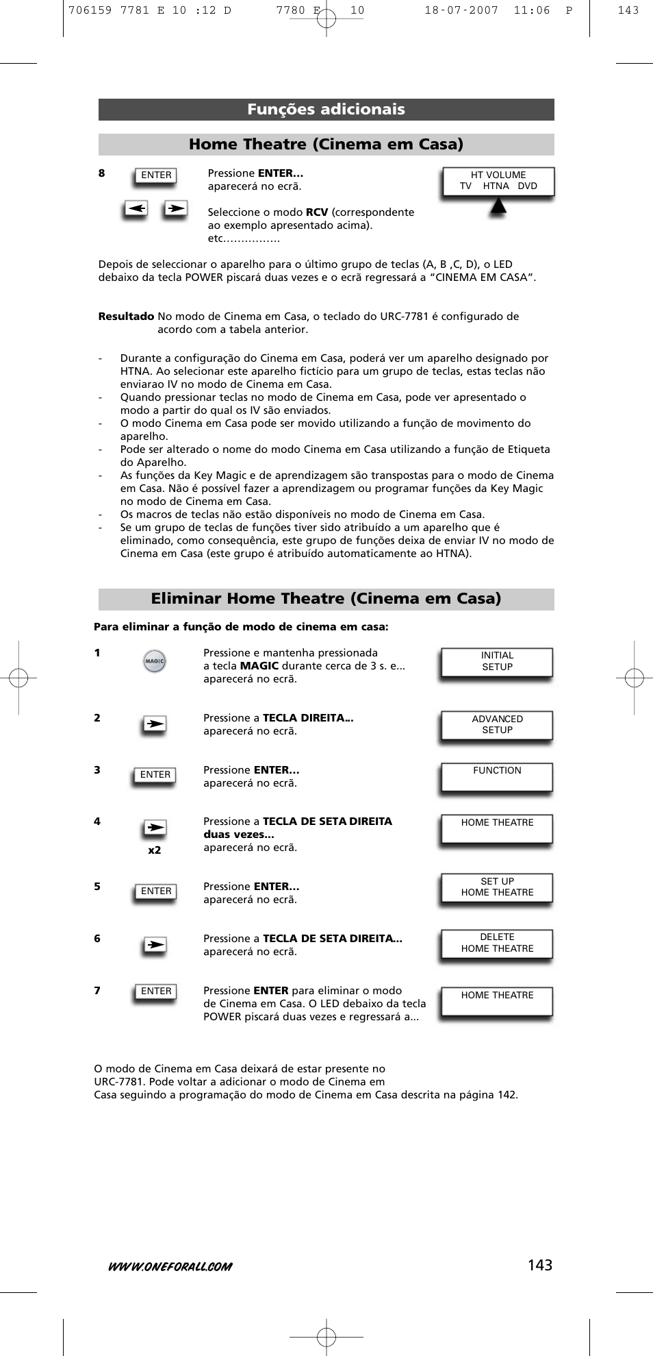 One for All URC-7781 User Manual | Page 144 / 319