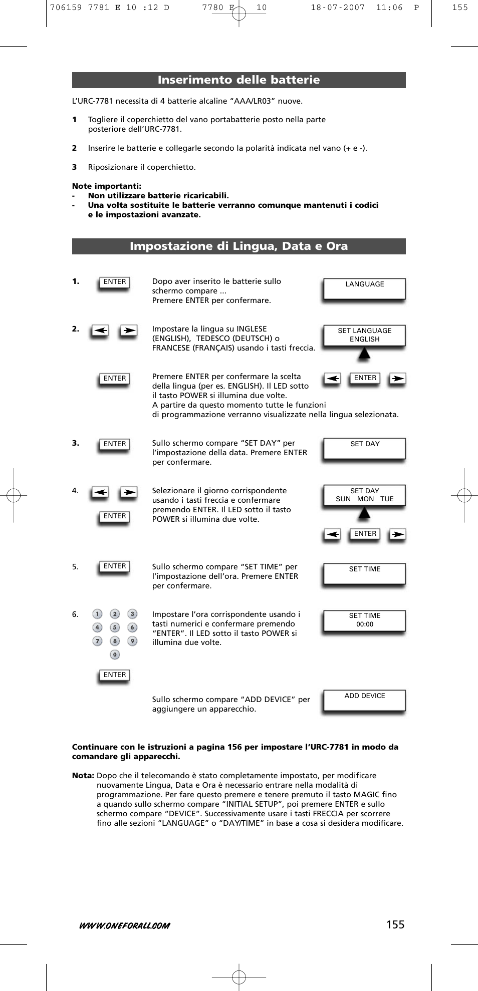 One for All URC-7781 User Manual | Page 156 / 319