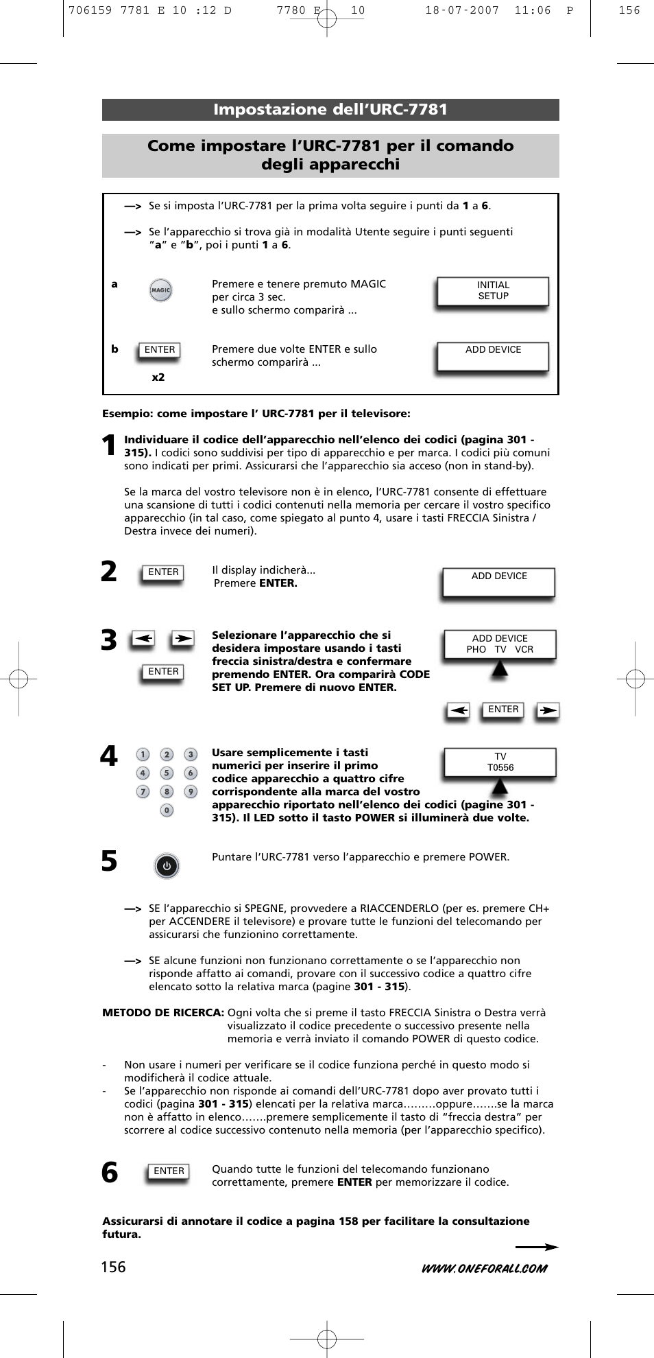 One for All URC-7781 User Manual | Page 157 / 319