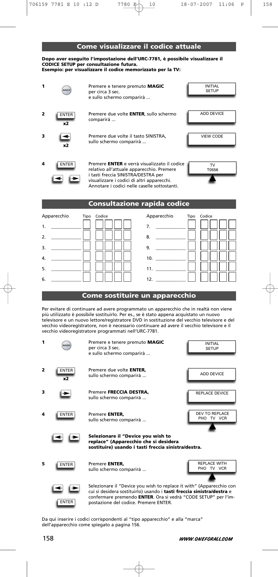 One for All URC-7781 User Manual | Page 159 / 319