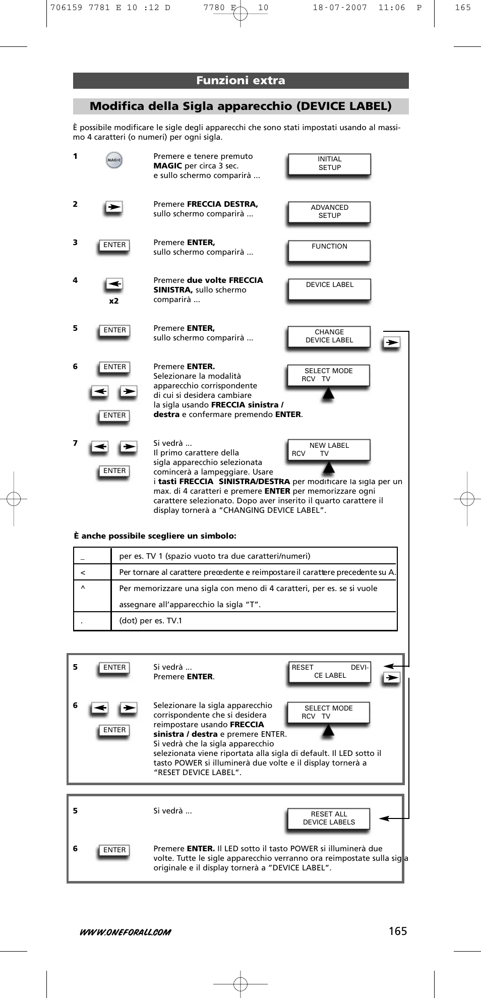 One for All URC-7781 User Manual | Page 166 / 319