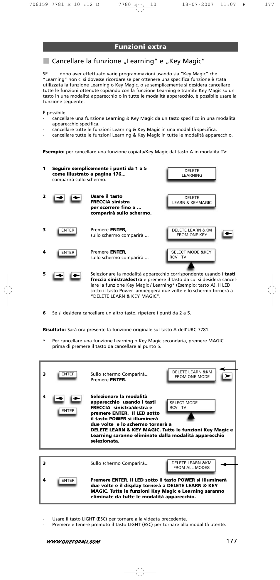 One for All URC-7781 User Manual | Page 178 / 319