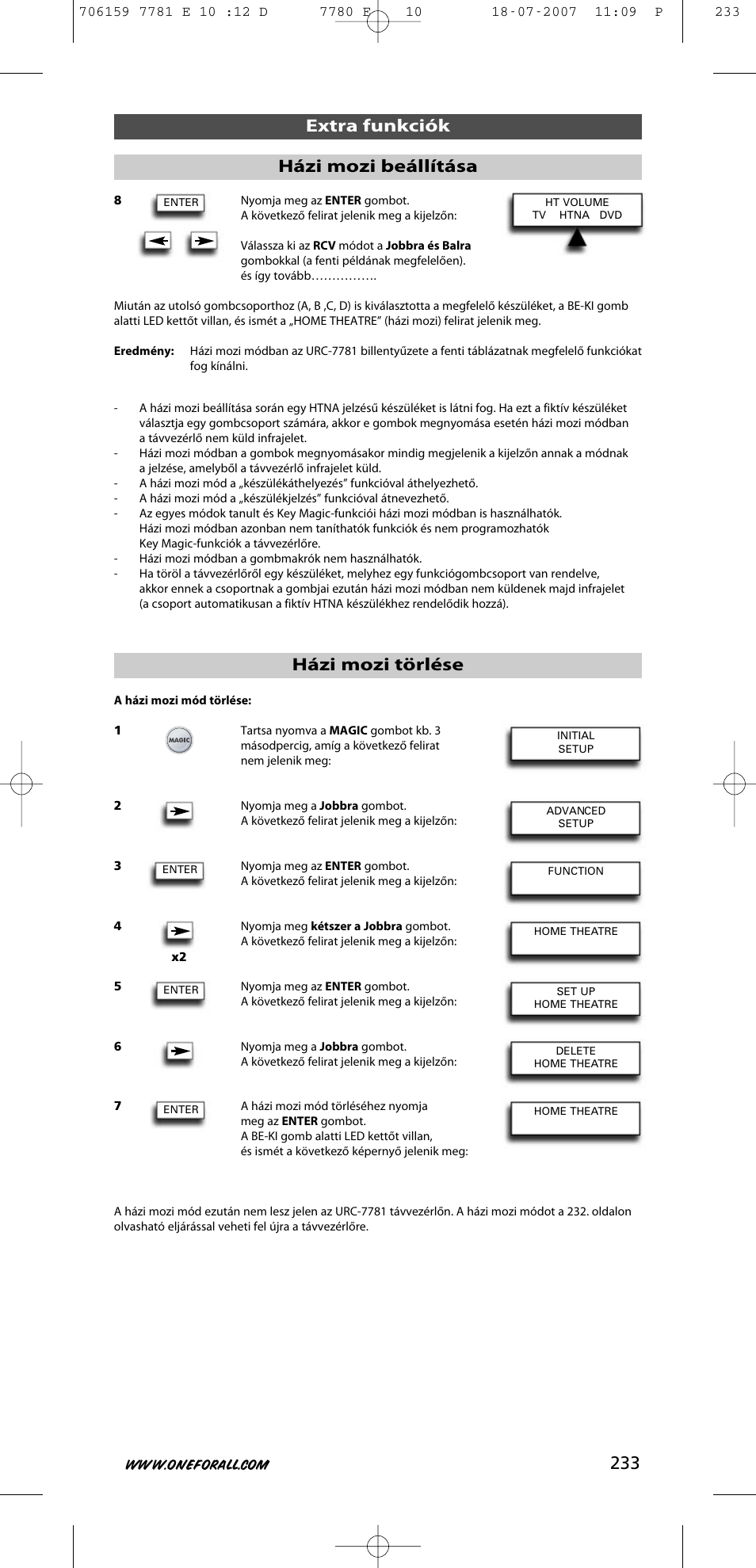 One for All URC-7781 User Manual | Page 234 / 319