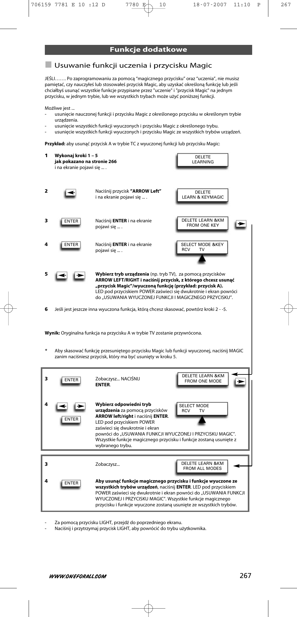 One for All URC-7781 User Manual | Page 268 / 319