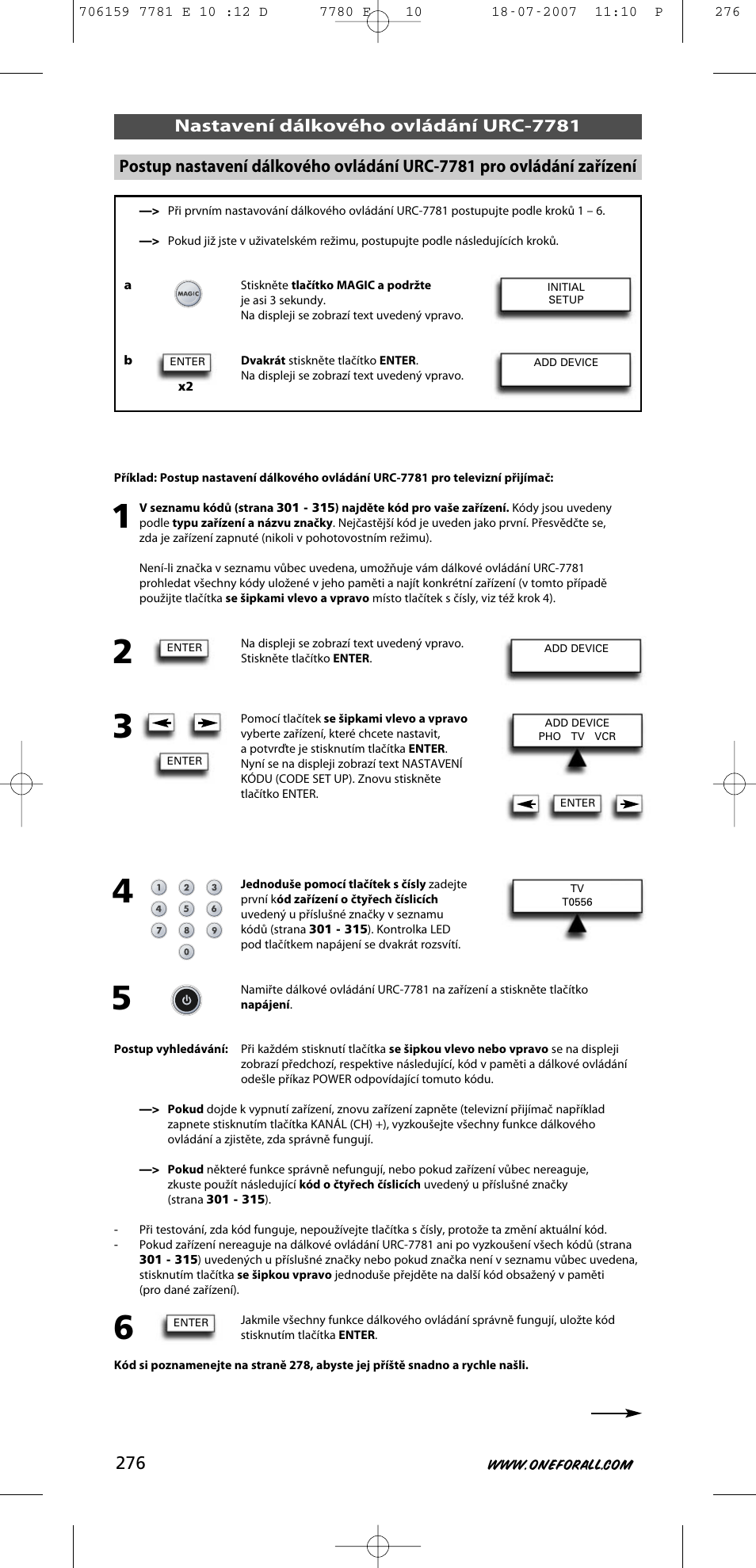 One for All URC-7781 User Manual | Page 277 / 319