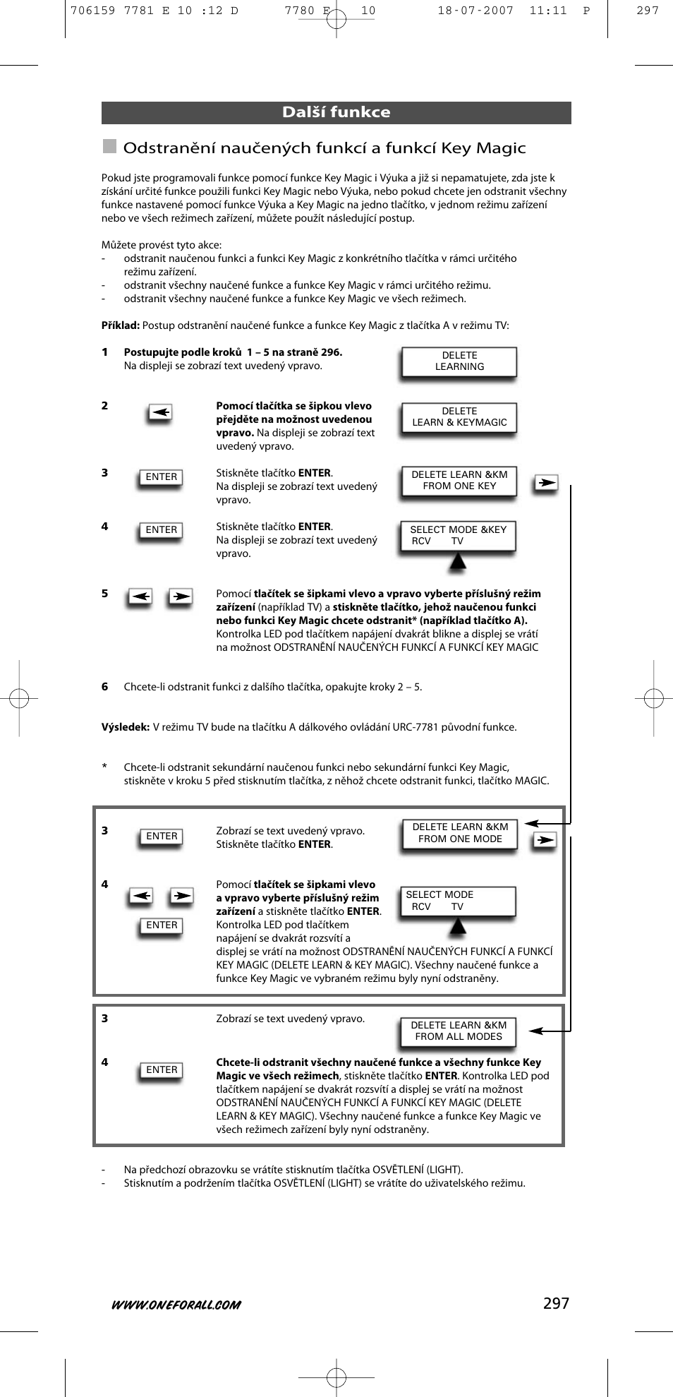 One for All URC-7781 User Manual | Page 298 / 319