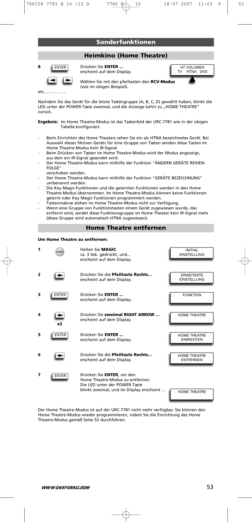 One for All URC-7781 User Manual | Page 54 / 319