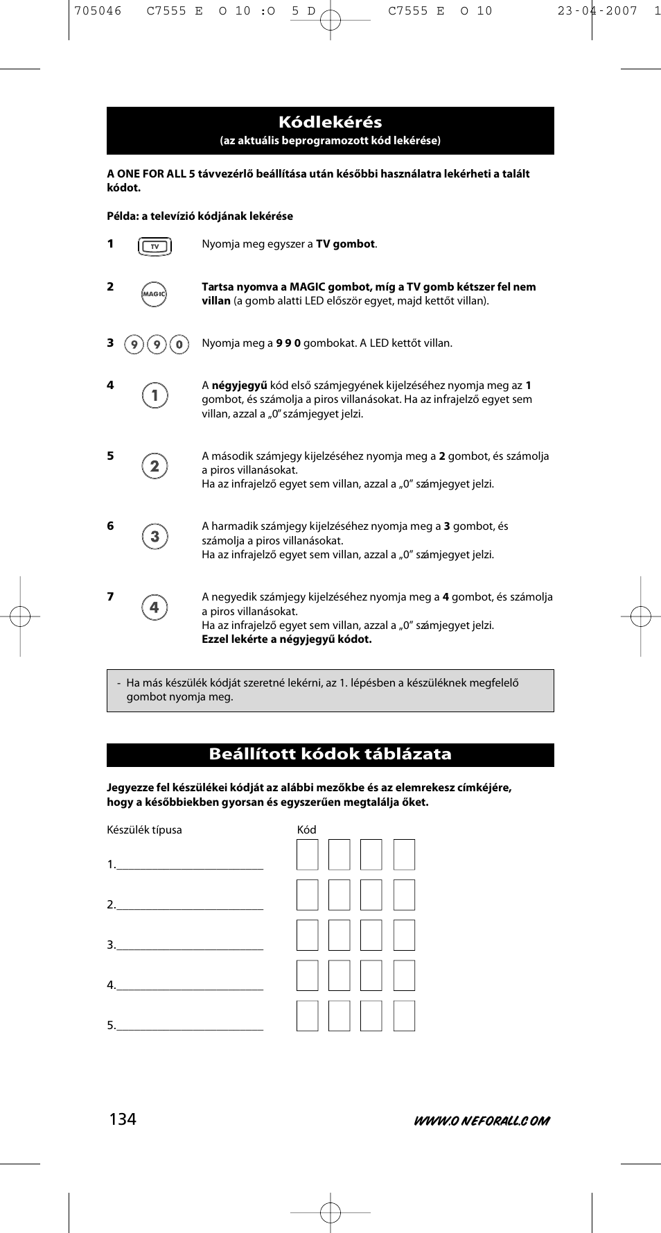 One for All URC-7780 User Manual | Page 135 / 205