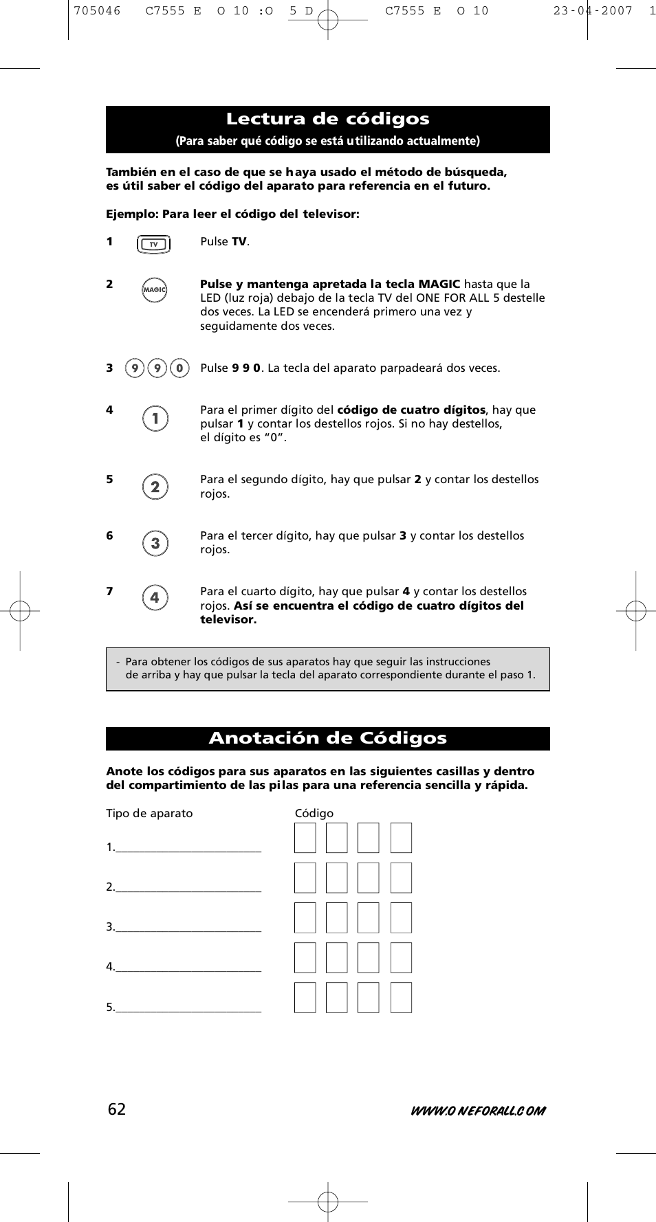 One for All URC-7780 User Manual | Page 63 / 205