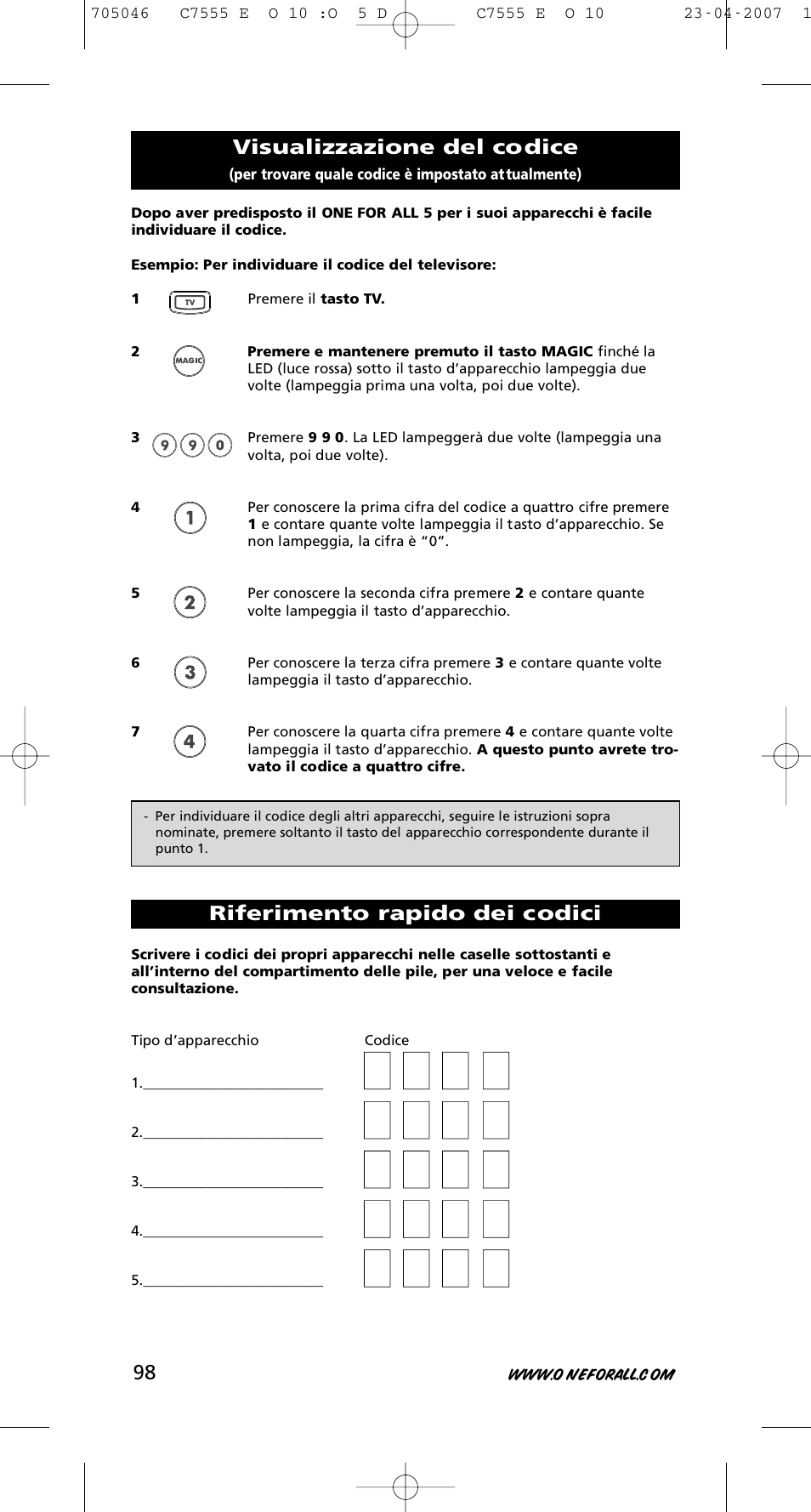 One for All URC-7780 User Manual | Page 99 / 205