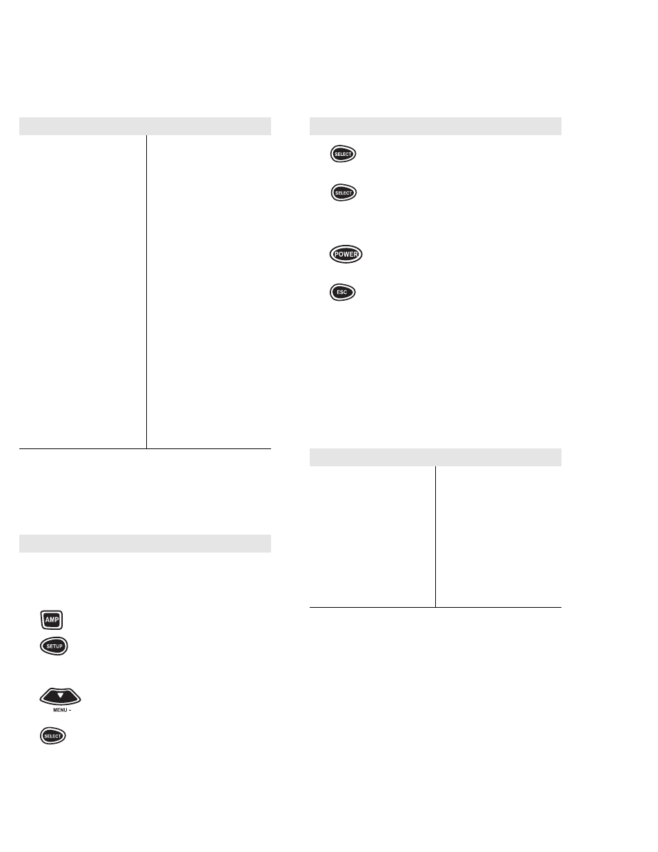 Set up codes for tuner/receivers, Set up codes for amplifiers | One for All URC 9800 User Manual | Page 12 / 35