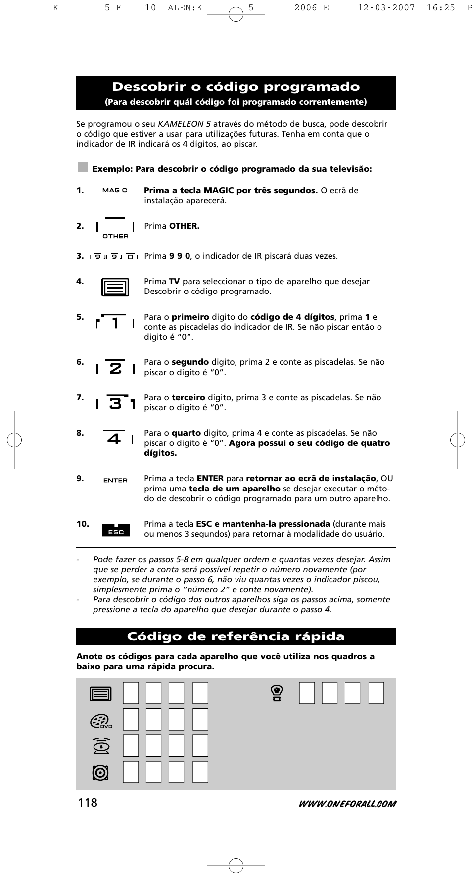 One for All KAMELEON 5 User Manual | Page 119 / 293