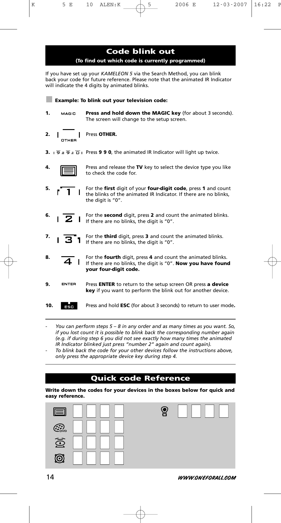 One for All KAMELEON 5 User Manual | Page 15 / 293